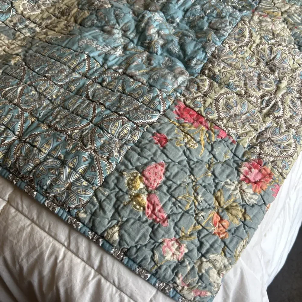 Pottery Barn Neena Patchwork Quilted Euro Sham 26